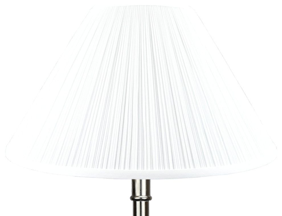 FenchelShades Round Lampshade 7"x20"x12", Pleated Mushroom White