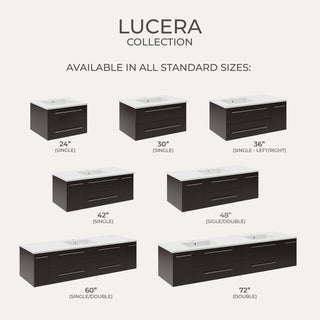 Fresca Lucera 48" Espresso Wall Hung Vessel Sink Modern Bathroom Cabinet