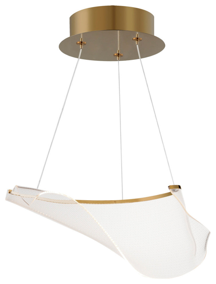 ET2 E24881-133 Rinkle 22"W LED Abstract Chandelier - French Gold