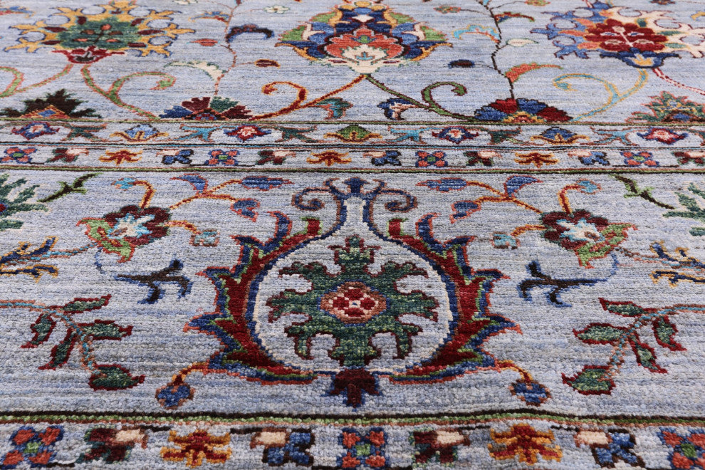 9' 0" X 12' 0" Persian Tabriz Handmade Wool Rug Q8216