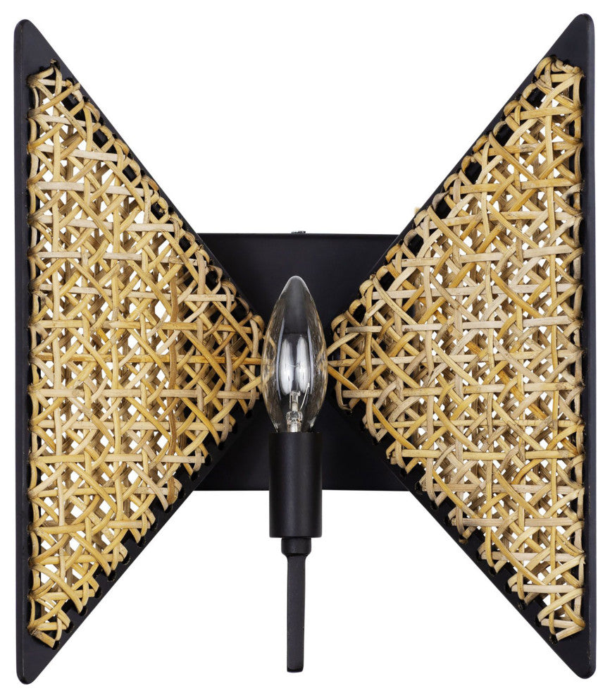 Machina 1-Lt Sconce - Matte Black/Sulahiya