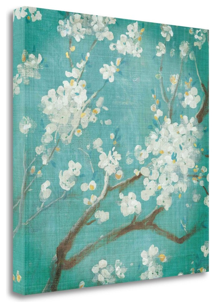 "White Cherry Blossoms I" By Danhui Nai, Giclee Print on Gallery Wrap Canvas
