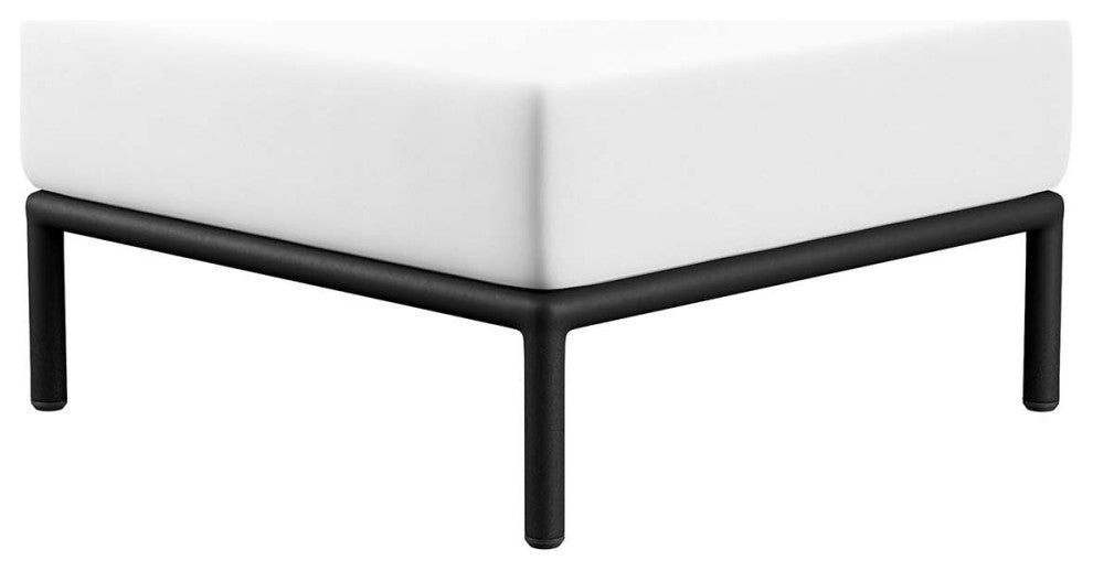 Hanalei Outdoor Patio Ottoman, Ivory White