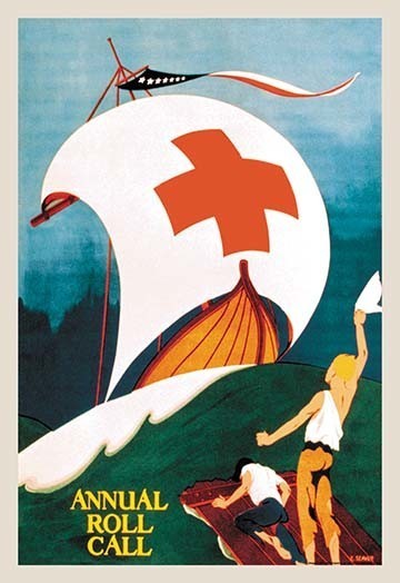 Red Cross Annual Roll Call - Fine Art Giclee Print 24" x 36"