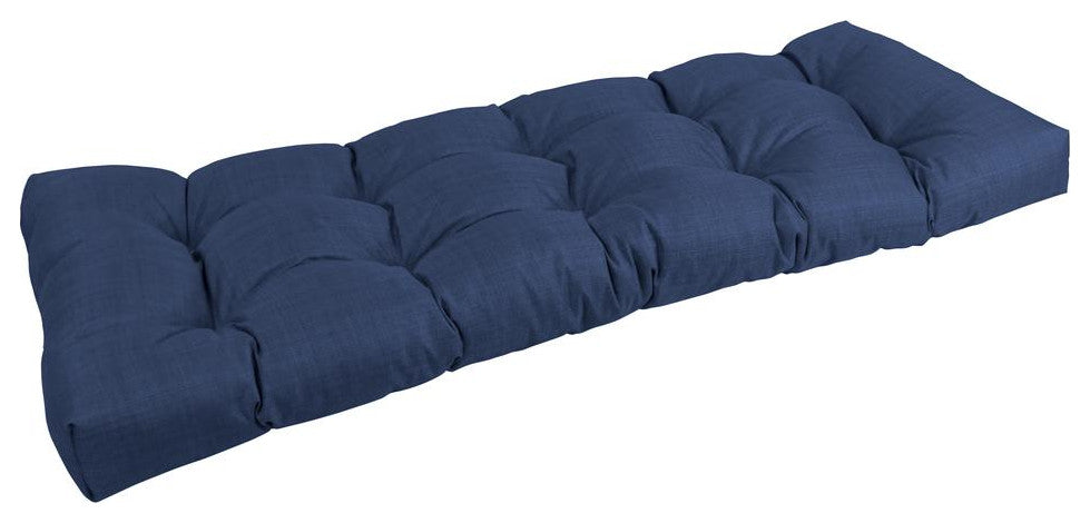 46-inch by 19-inch Tufted Solid Outdoor Spun Polyester Loveseat Cushion
