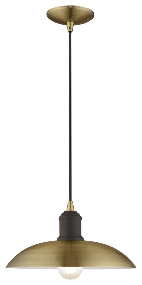 Livex Lighting Antique Brass 1-Light Mini Pendant