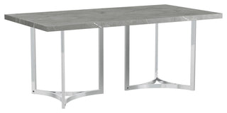 Sterling 72" Rectangular Dining Table Grey Faux Marble