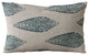 Plutus Blue Large Leafs Floral Luxury Throw Pillow, 26"x26"