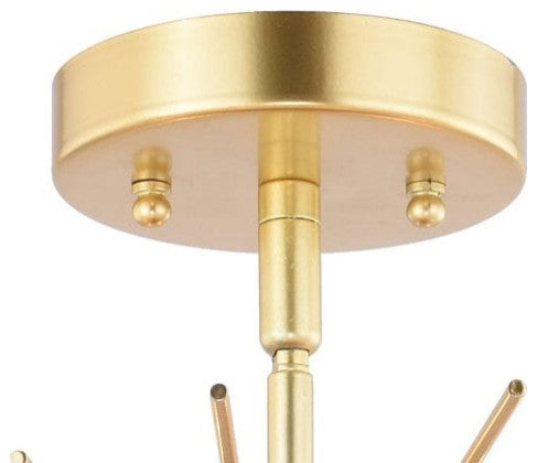 Nikko 24-in Semi Flush Ceiling Light Gold