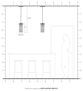 Livex Lighting Norwich 1 Light Brushed Nickel Single Pendant