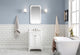 24" Wide Pure White Single Sink Quartz Carrara Bathroom Vanity