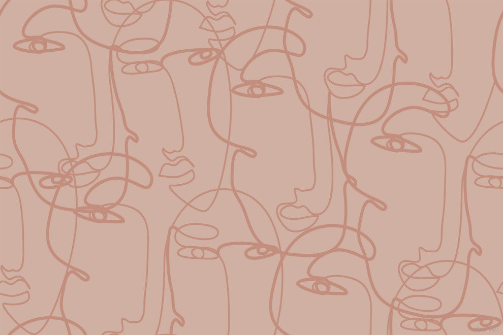 "Mirror Faces" Painting Print on Wrapped Canvas, 24x16