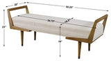 Uttermost Waylon Modern Ivory bench