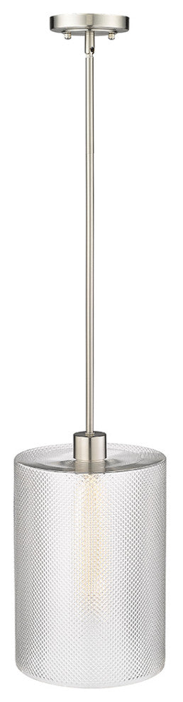 1 Light 10" Brushed Nickel Pendant