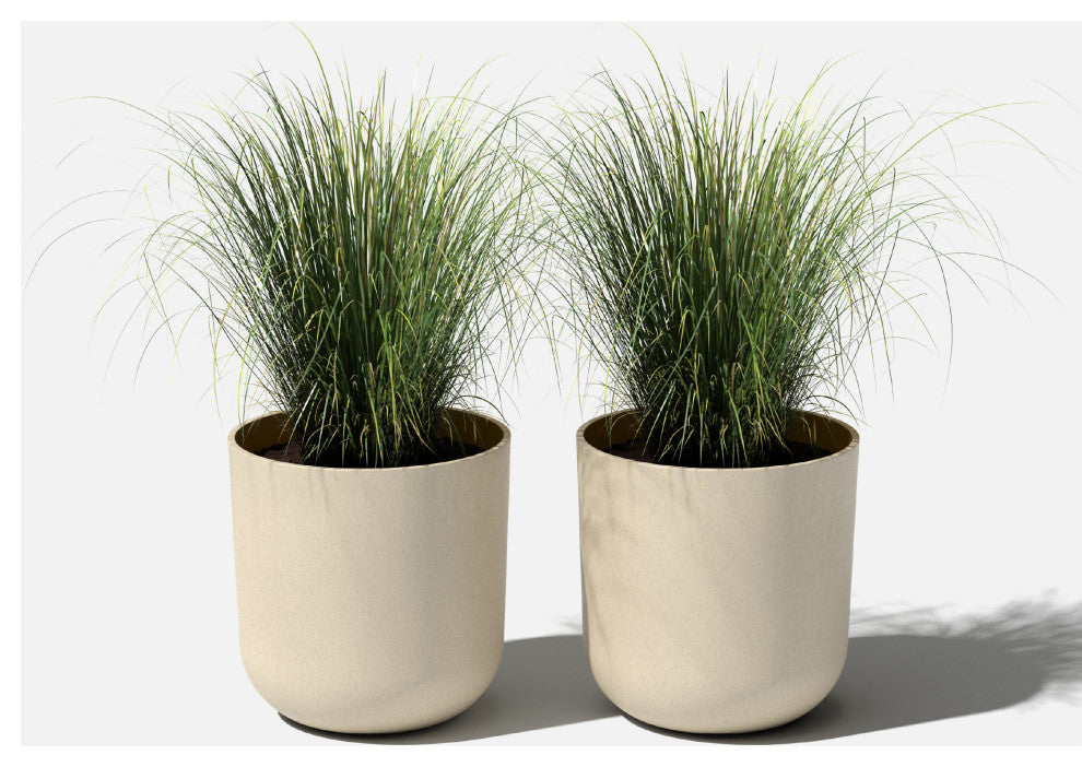 Pure Series Kona Planter, Sand, 15", 2 Pack
