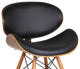 Cassie Mid-Century Dining Chair, Walnut, Black