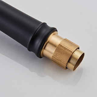 Elegant Waterfall Bathroom Faucet, Single Handle, Solid Brass, Black, Long