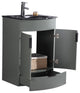 24" Pewter Green Bathroom Vanity, PVC