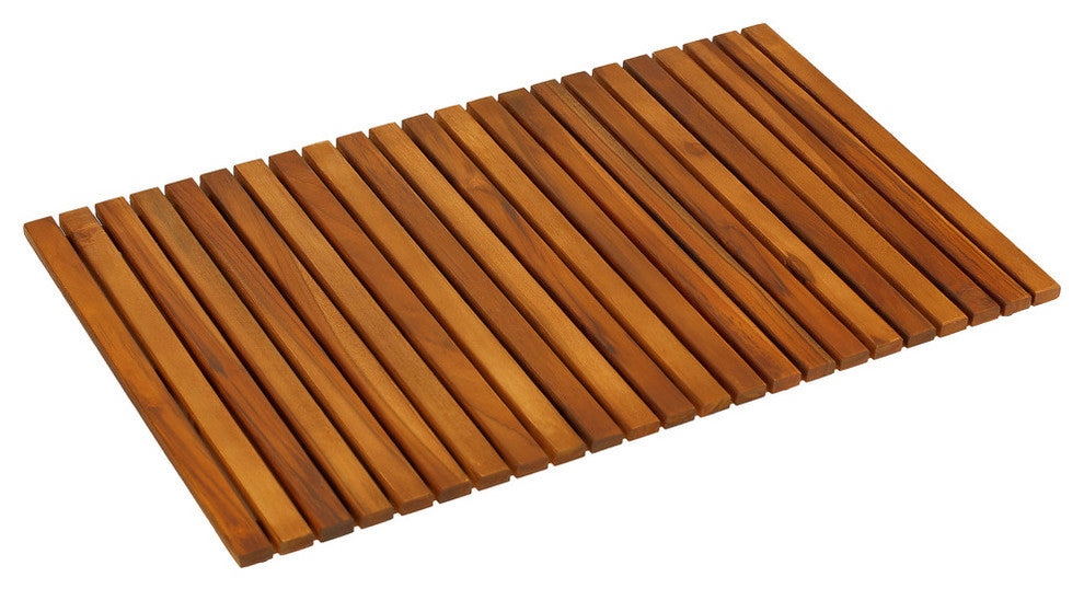 Nori Shower Spa Mat, Solid Teak Wood and Oiled Finish