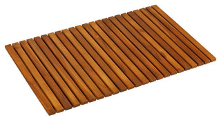 Nori Shower Spa Mat, Solid Teak Wood and Oiled Finish