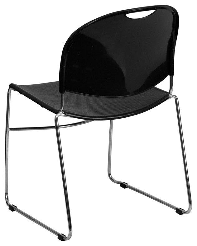 Black Plastic Stack Chair RUT-188-BK-CHR-GG