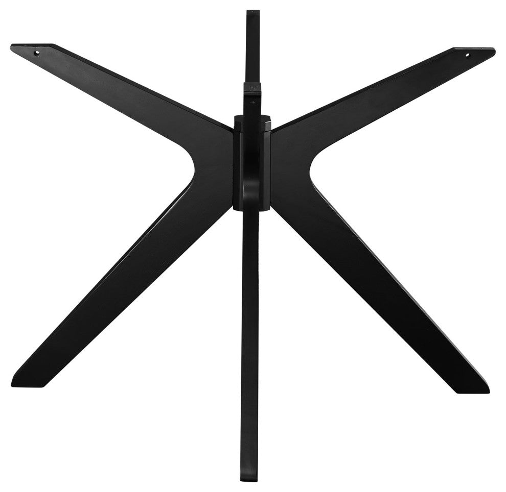 Traverse 50" Round Performance Artificial Marble Dining Table Black White -5508
