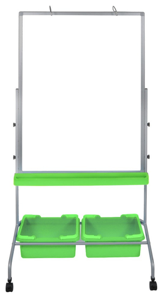 Classroom Chart Stand with Storage Bins