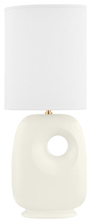 Hudson Valley Harbor Park 1-LT Table Lamp L1506-AGB/CSI - Aged Brass/Satin Ivory