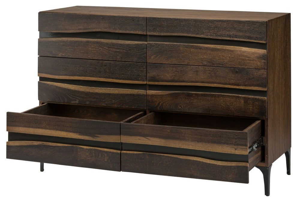 Prana 6-Cabinet Oak Dresser