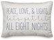 Peace Love and Lights 14"x20" Throw Pillow Cover