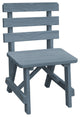 Traditional Cedar Backed Bench, Gray Stain, 2 Foot