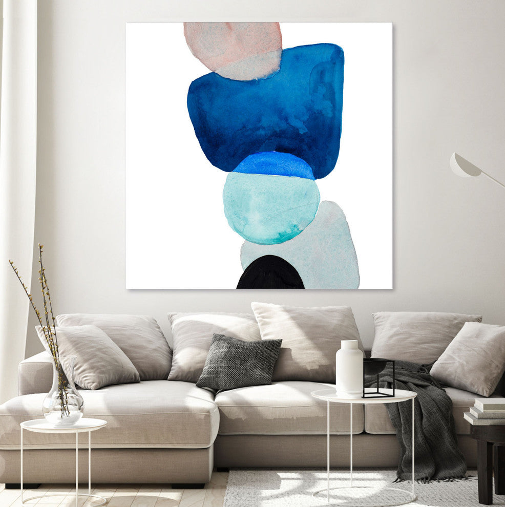 Head Over Heels Abstract I - 54 x 54 by Lanie Loreth