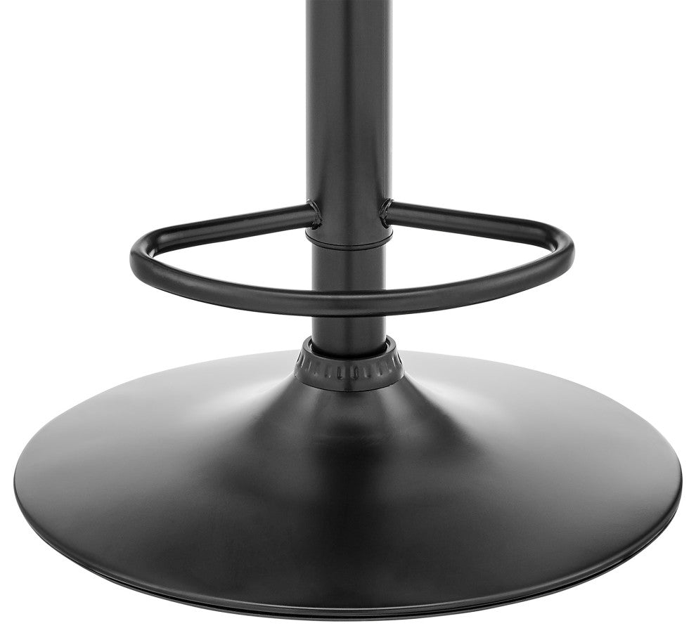 Dax Backless Dark Gray Faux Leather Adjustable Bar Stool