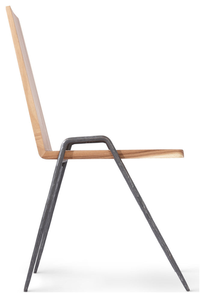 Forged Leg Dining Chair, Metal, Natural/Copper