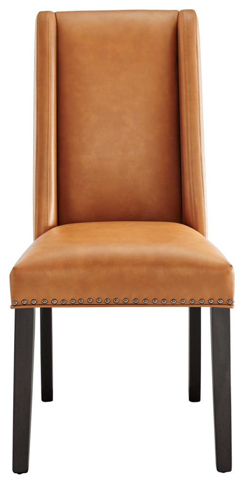 Baron Vegan Leather Dining Chair, Tan