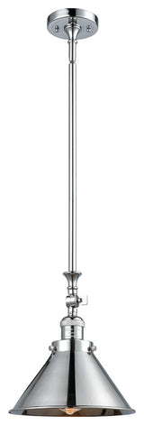 1-Light Briarcliff 10" Mini Pendant, Polished Chrome
