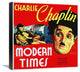 "Charlie Chaplin - Modern Times, 1936" Canvas Giclee, 16"x16"