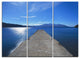 "Elba Island Pier and Capanne Mountain" Metal Wall Art, 3 Panels, 36"x28"
