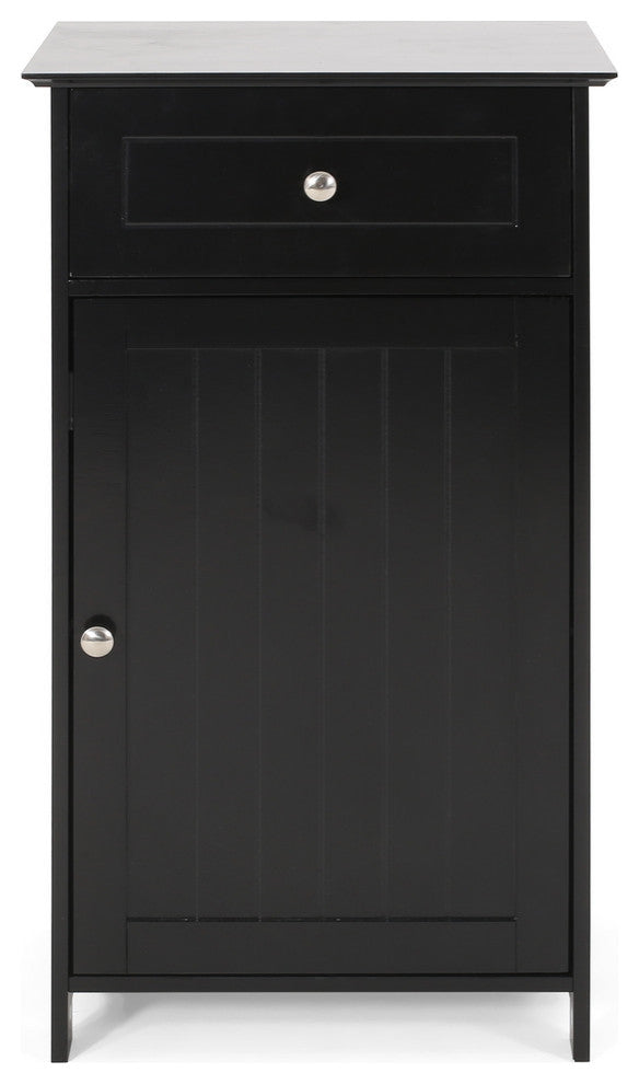 Chloe Modern Bathroom Storage Cabinet, Black