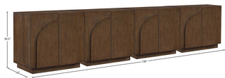 Navona Oak Veneer Sideboards / Buffet, Brown, 4pc