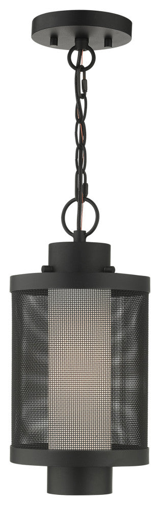 Livex Lighting Nottingham 1 Light Textured Black Medium Outdoor Pendant Lantern
