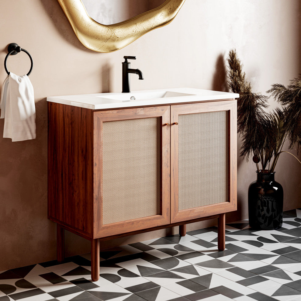 Classe Bathroom Vanity, Oak, 36"