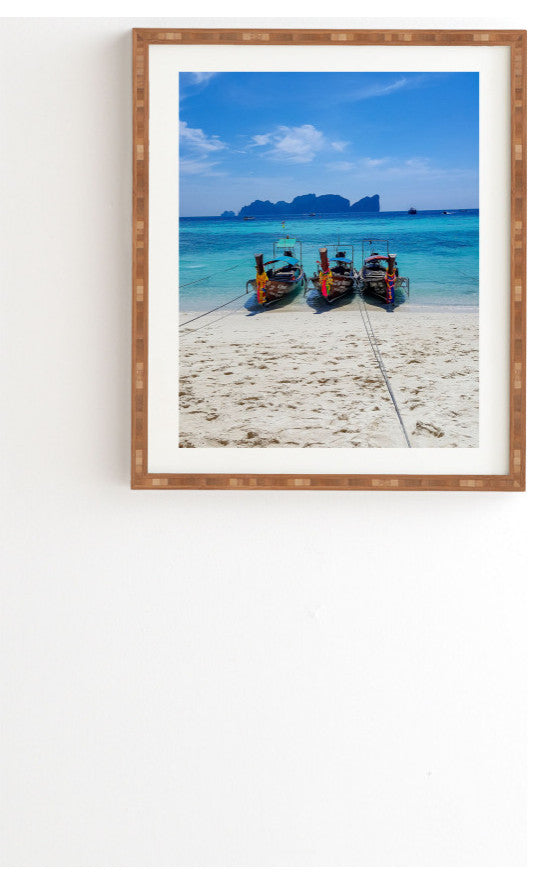 Tristanvision Island Hopping On Longtails Framed Wall Art, 14x16.5"