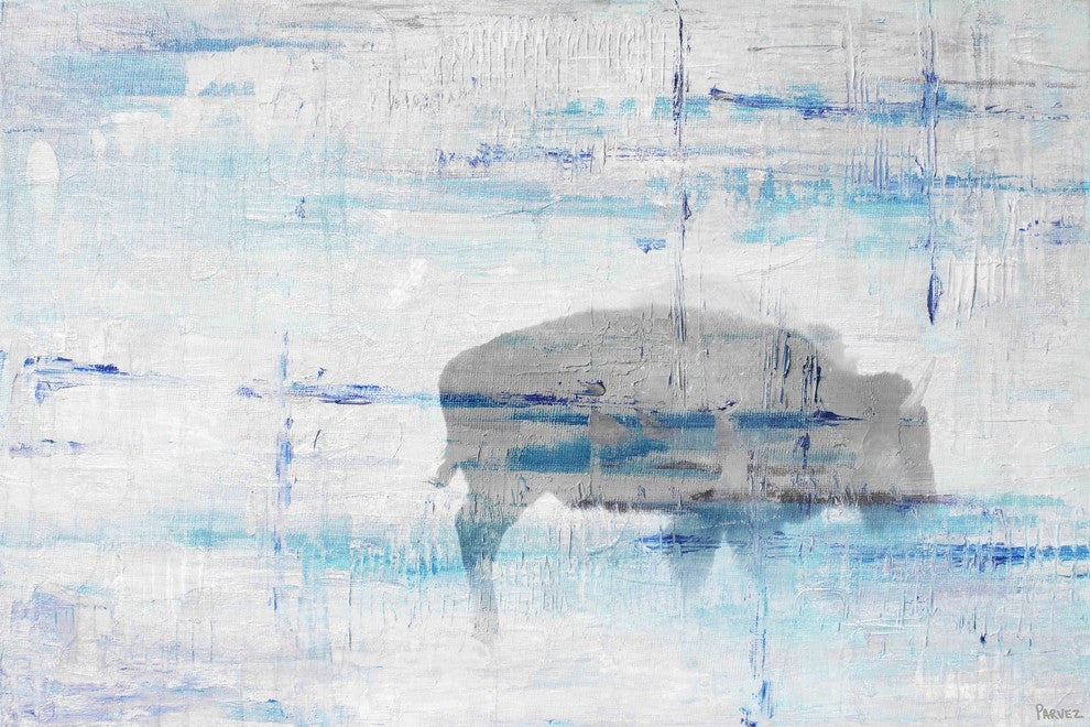 "Buffalo Shadow" Painting Print on Wrapped Canvas, 18"x12"