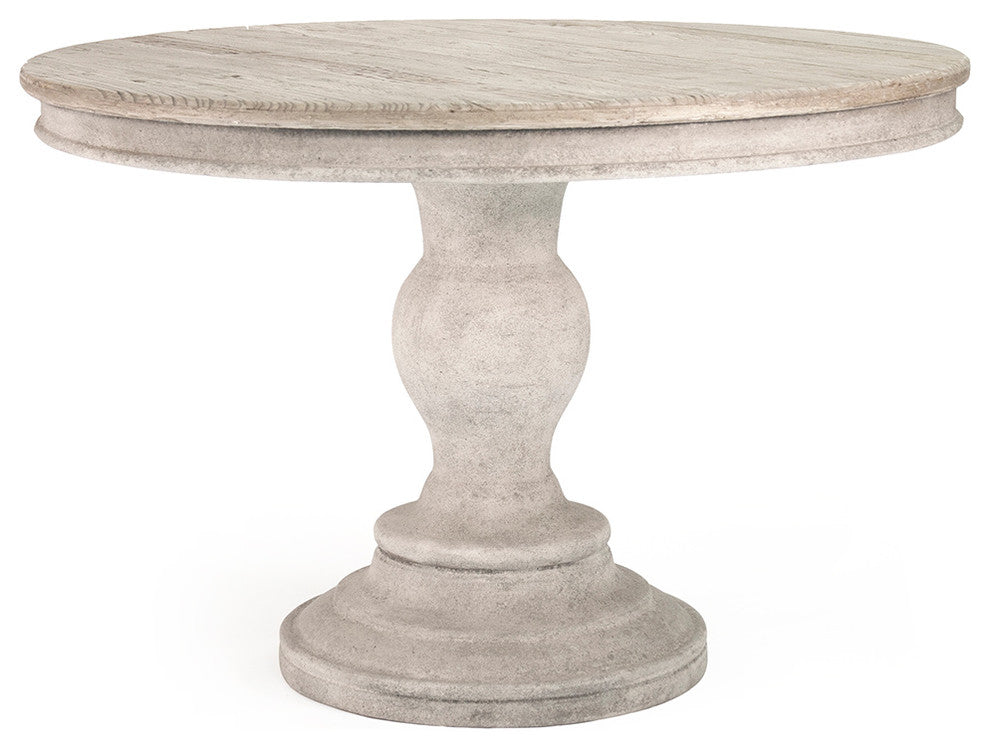 Philadelphia Table, Natural Top, Gray Stone Lacquer Base