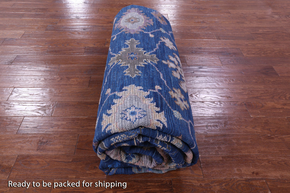 Turkish Oushak Handmade Wool Rug 10' 2" X 13' 9" - Q13560
