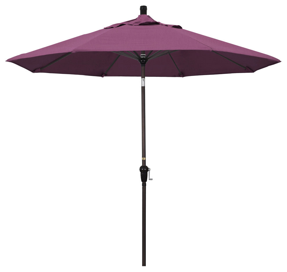 9' Aluminum Umbrella Auto Tilt Bronze, Iris