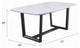 Madan Dining Table, Marble Top and Weathered Gray