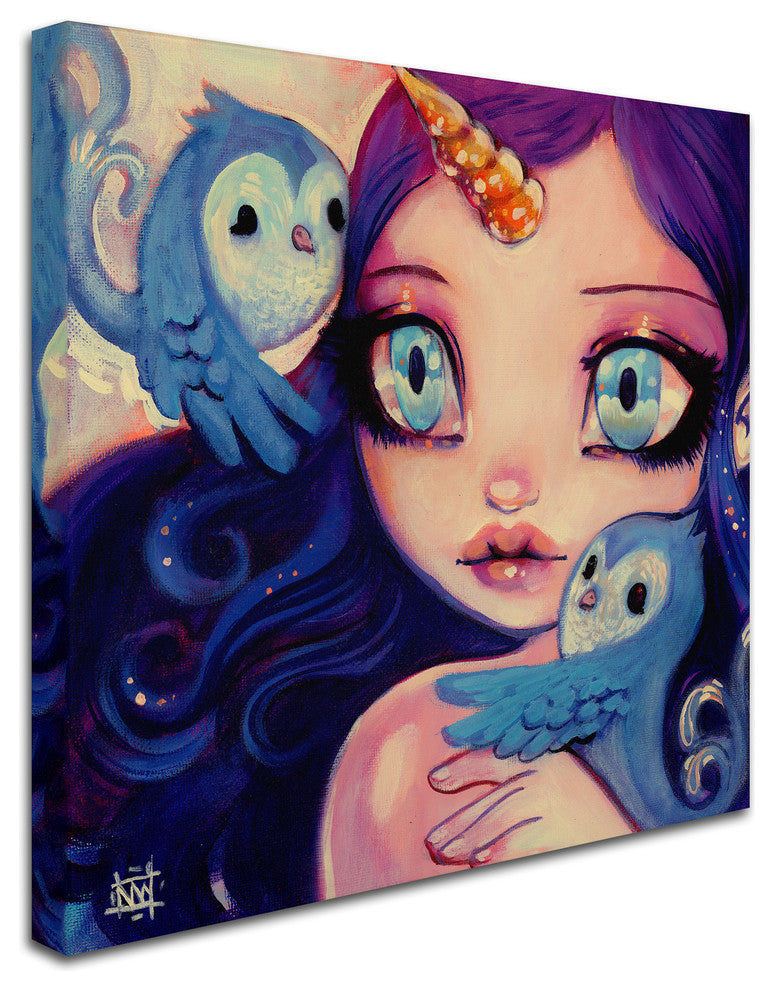 Natasha Wescoat 'A Little Birdy Told Me' Canvas Art, 18x18