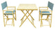 Square Table Set With 2 Director Canvas Chairs, Navy